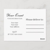 May Flowers Invitation Postcard ポストカード (裏面)