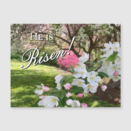 May Flowers Pink Easter Magnet (正面)