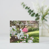 May Flowers Pink Invitation Postcard ポストカード (スタンド正面)