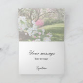 May Flowers Pink Thank You Card カード (内部)
