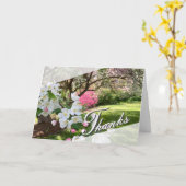 May Flowers Pink Thank You Card カード (黄色い花)