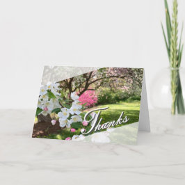 May Flowers Pink Thank You Card カード