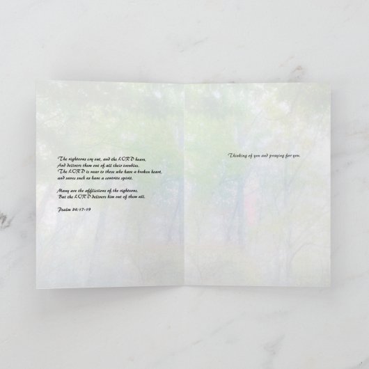 May God Give You Peace, Psalm 34 カード (内部)