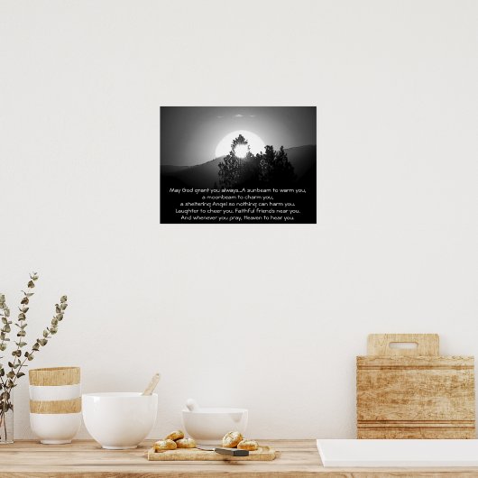 May GOD Grant You Always...Irish Blessing ポスター (キッチン)