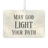 May God Light Your Path Christian Safe Travels カーエアーフレッシュナー (裏面)