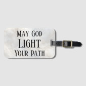 May God Light Your Path Christian Safe Travels ラゲッジタグ (正面横)