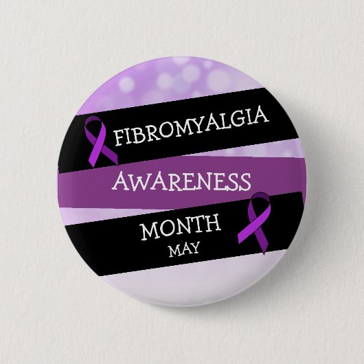 May is Fibromalgia認識度月ボタン 缶バッジ (正面)