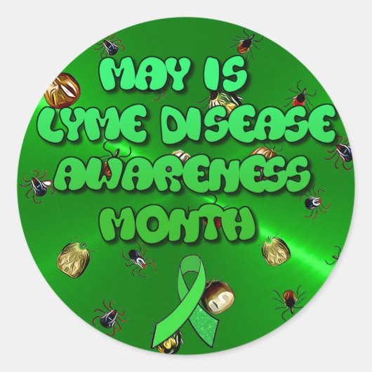 May is Lyme Disease認識度月スタンプ ラウンドシール (正面)