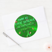 May is Lyme Disease認識度月スタンプ ラウンドシール (封筒)