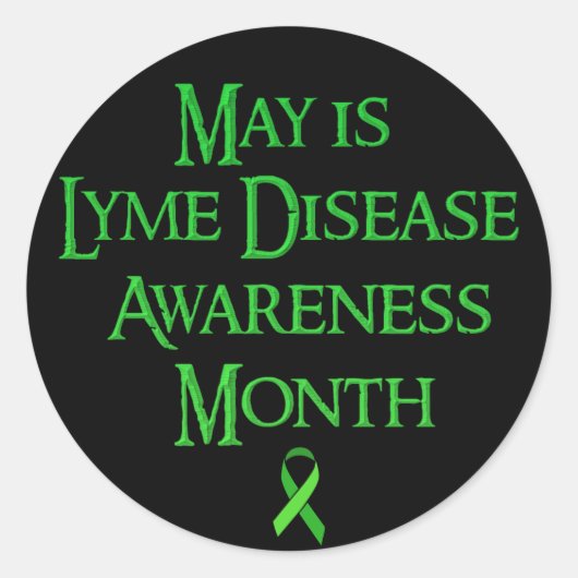 May is Lyme Disease認識度月スタンプ ラウンドシール (正面)