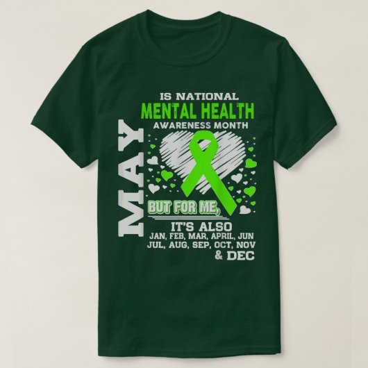 May is Mental Health認識度月 Tシャツ (デザイン正面)