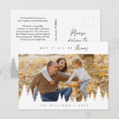 May It All メリー Be，家族写真，ミニマル ポストカード (正面/裏面)