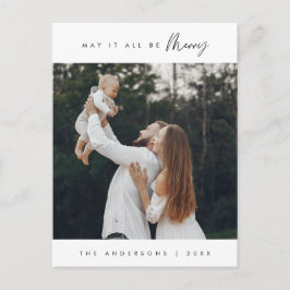 May It All メリー Be, Christmas Family Photo ポストカード