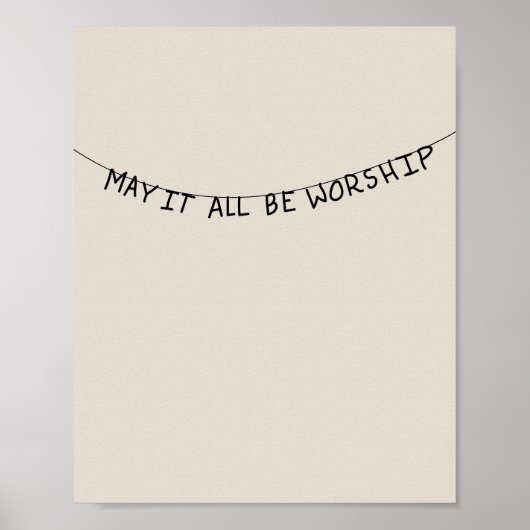 May it all be worship ポスター (正面)