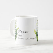 MAY LILY OF THE VALLEY誕生花の月名 コーヒーマグカップ (正面左)