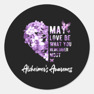 May Love W You Remember Most Alzheimer Awarene ラウンドシール