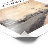 May NJマップ座標ヴィンテージスタイル フォトプリント (角)