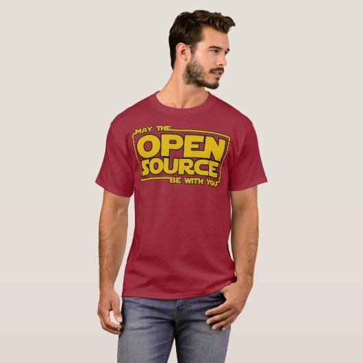 May Open Sourceプログラミンおもしろいグdevops linux Tシャツ (正面フル)