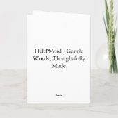 May Peace Find You – Minimalist Sympathy Card Temp カード (裏面)