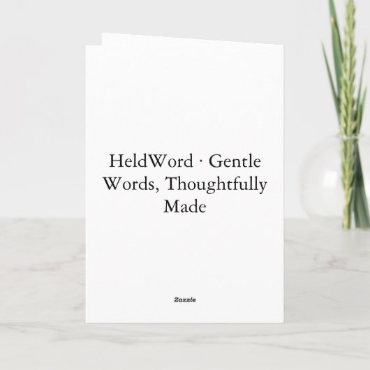 May Peace Find You – Minimalist Sympathy Card Temp カード (裏面)