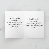 May Peace Find You – Minimalist Sympathy Card Temp カード (内部)