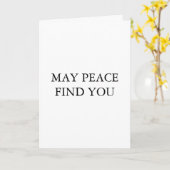 May Peace Find You – Minimalist Sympathy Card Temp カード (黄色い花)