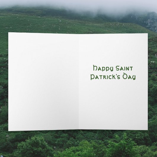 May Peace n Plenty Irish Blessing Shamrock Lantern カード