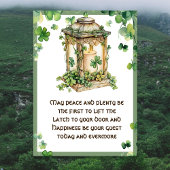 May Peace n Plenty Irish Blessing Shamrock Lantern カード