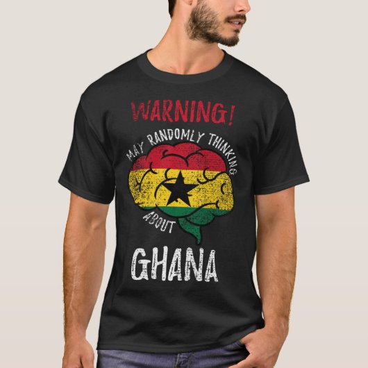 May Randomly Thinking About Ghana Ghanaian Roots V Tシャツ (正面)