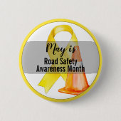 May Road Safety認識度月リボン 缶バッジ (正面)