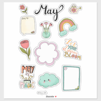 May Sticker Sheet – Fresh & Bright シール