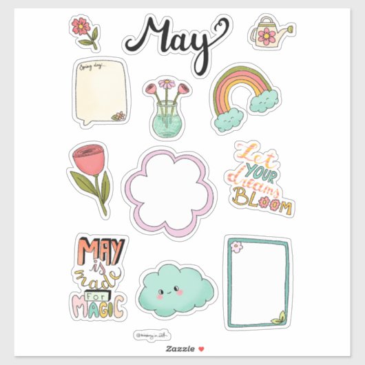 May Sticker Sheet – Fresh & Bright シール (シート)