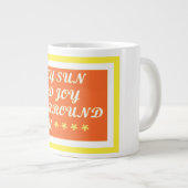 May Sun and Joy be your uplifting care design Coff ジャンボコーヒーマグカップ (正面右)