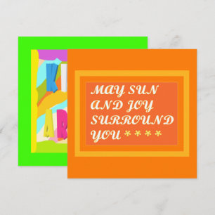 May Sun and Joy Surround you励ましを高める カード