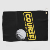 May The Course Be With You Funny Golf Golfing ゴルフタオル (横)