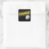 May The Course Be With You Funny Golf Golfing スクエアシール (バッグ)