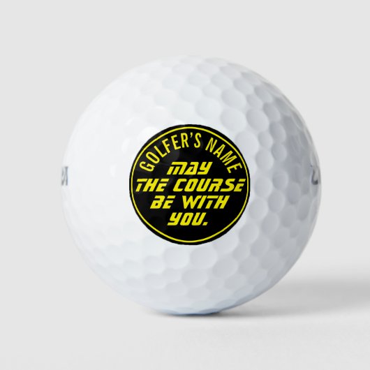 May the Course With You カスタム Golf Balls ゴルフボール (正面)