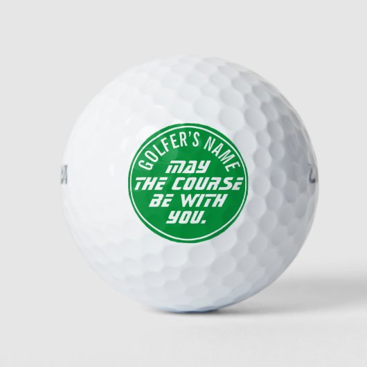 May the Course With You カスタム Golf Balls ゴルフボール (正面)