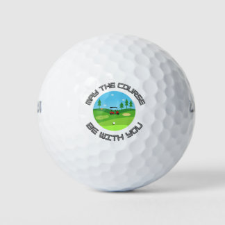 May The Course With You - Golf おもしろい Balls ゴルフボール