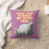 May The Fleece Be With You Throw Pillow クッション (ブランケット)