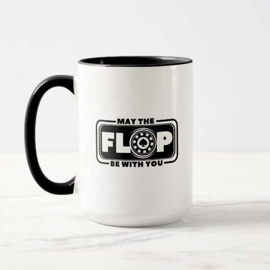 May the Flop Be With You - poker et cinéma マグカップ (左)