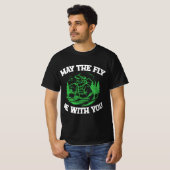 "May the fly be with you" fly fishing sports SVG Tシャツ (正面フル)
