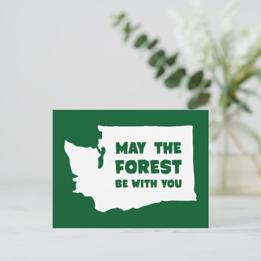 May the Forest Be With You Washington ポストカード (スタンド正面)