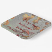 May the holidays bring Happiness ペーパープレート (傾斜あり)