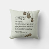MAY THE LORD BLESS YOU Christian Christmas クッション (正面)