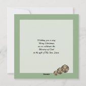 MAY THE LORD BLESS YOU Christian Christmas シーズンカード (裏面)