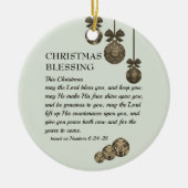 MAY THE LORD BLESS YOU Christian Christmas セラミックオーナメント (正面)