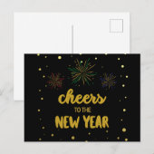 May the New Year bless you, Cheers to the New Year ポストカード (正面/裏面)