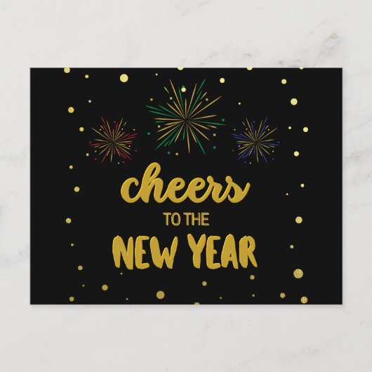 May the New Year bless you, Cheers to the New Year ポストカード (正面)