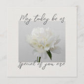 May Today Be as Special as You Aesthetic Peony カード (正面)